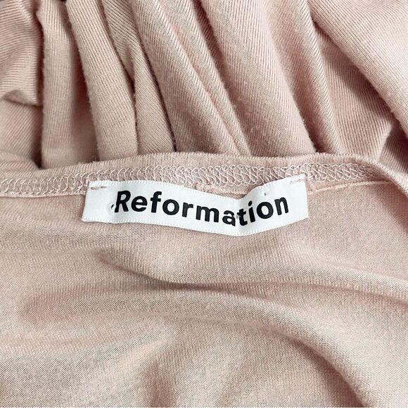 Reformation Mary Tank Dress Blush Jersey Knit Scoop Neck Midi Women's Size Small - Picture 10 of 13